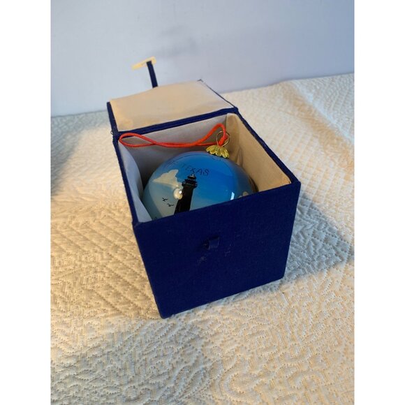 Vintage Beechcombers Lighthouse Gulf Coast Glass Ornament with Box - Picture 7 of 10